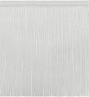 8 英寸(20 厘米)长链式流苏装饰(款式# cf08)纯白色 #a1(亮白色)11 码