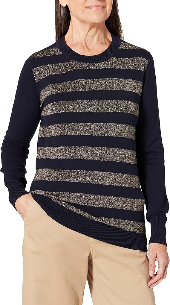 scotch &amp; soda 女士常规修身*棉条纹套头衫