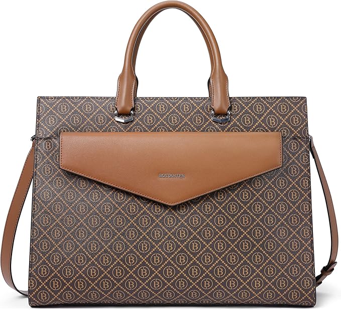 bostanten 女式公文包 15.6 英寸真皮手提包 工作包