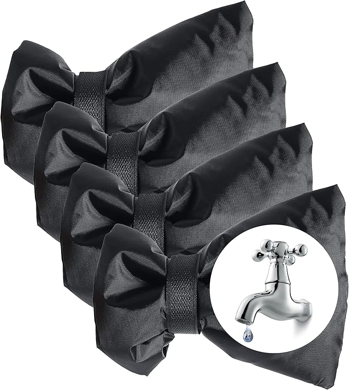 冬季水龙头套 - 4 件装户外水龙头袜,15.02 cm 宽 x 21.