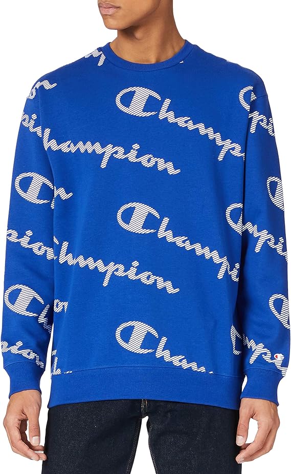 champion 男式季节性 ac 徽标全身圆领运动衫