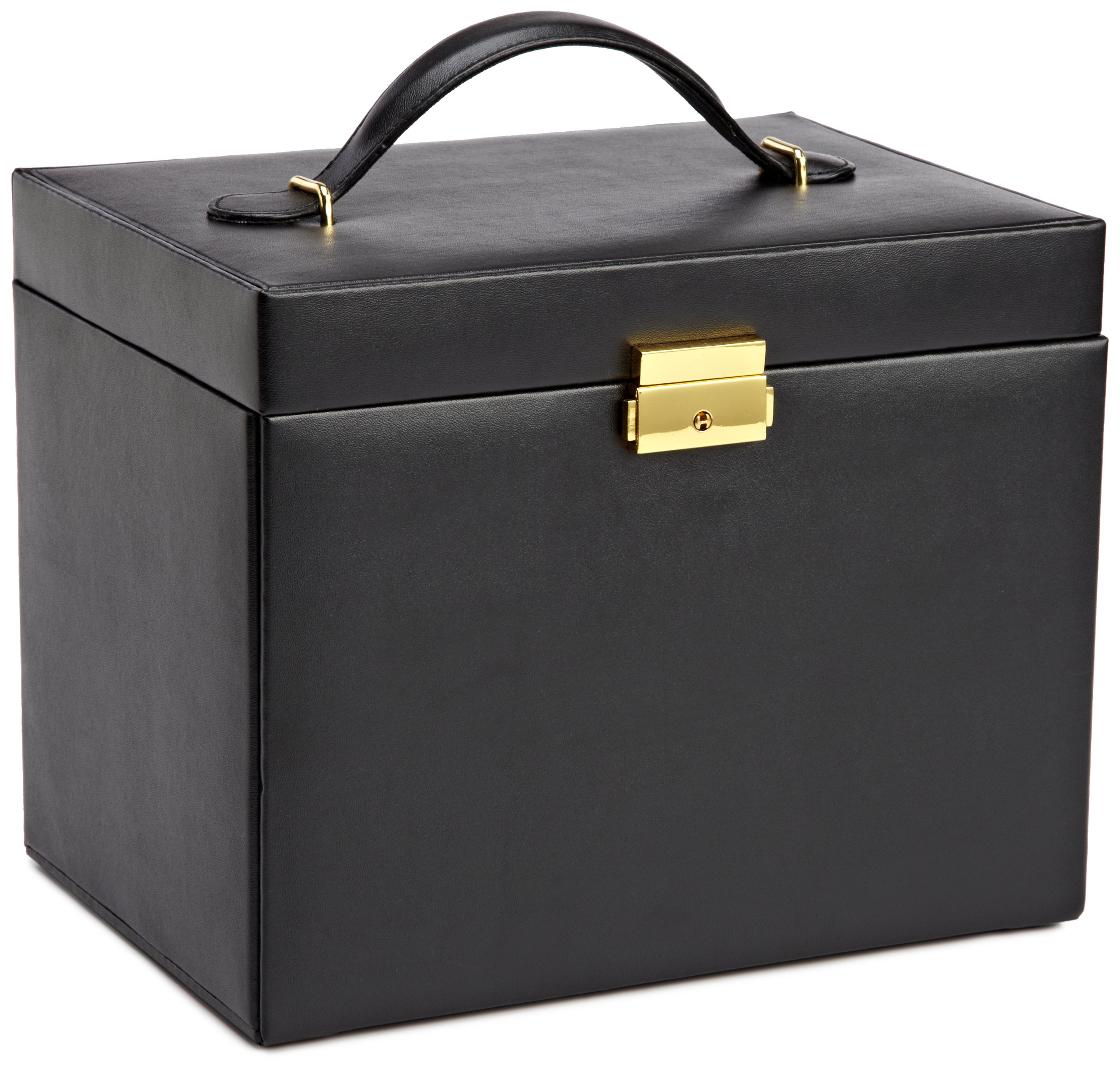 WOLF Heritage Collection Chelsea Large jewelry box with side door, black