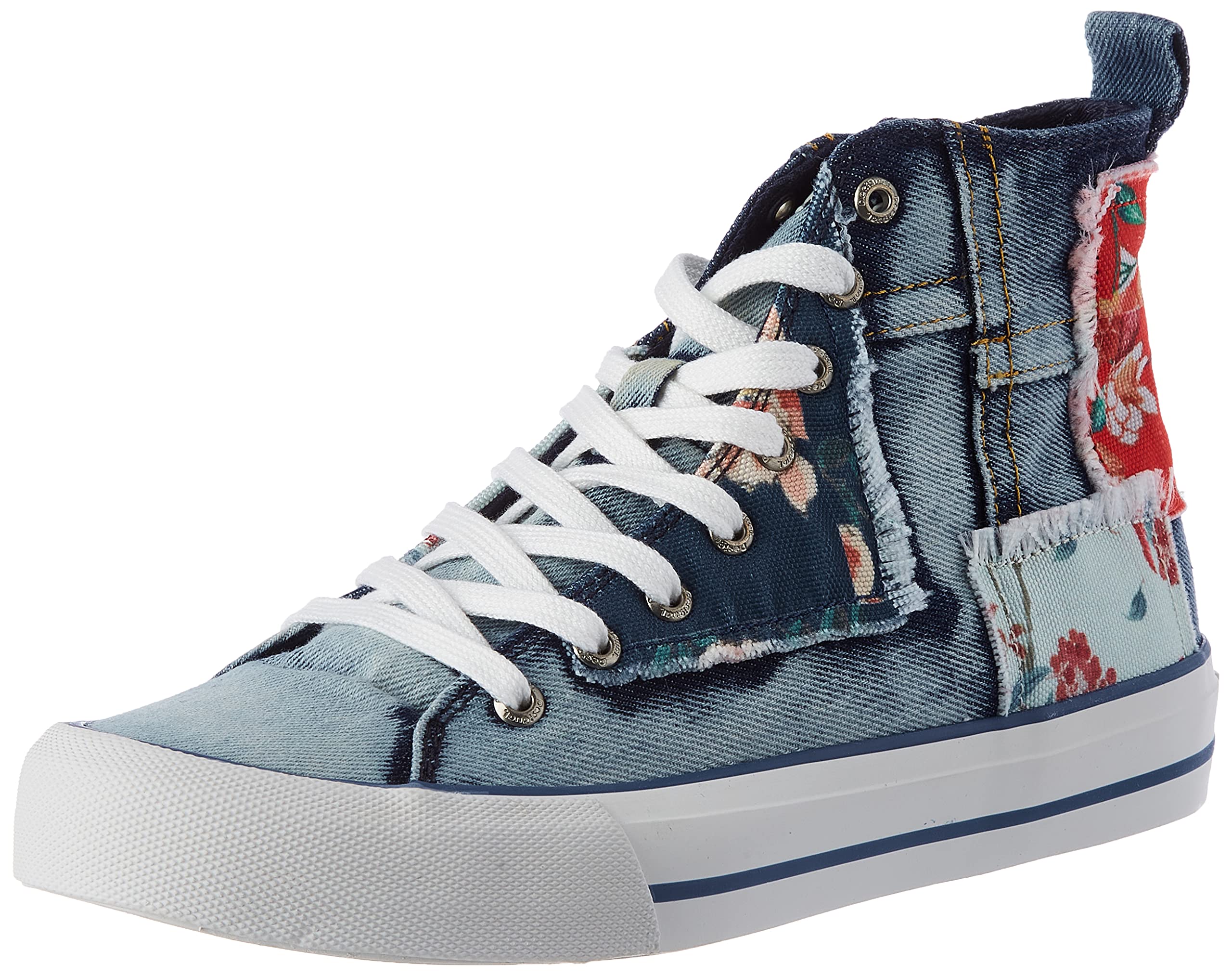 Desigual Shoes_beta_Denim Patch sneakers for women