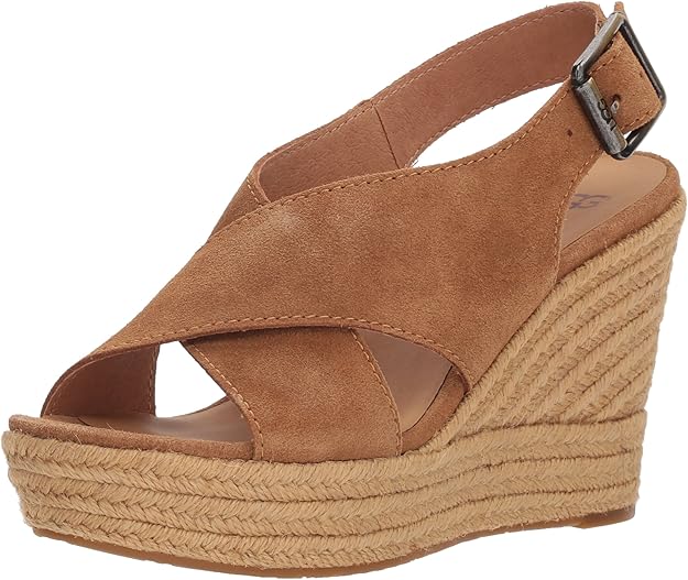 ugg 女士 harlow espadrille 坡跟凉鞋