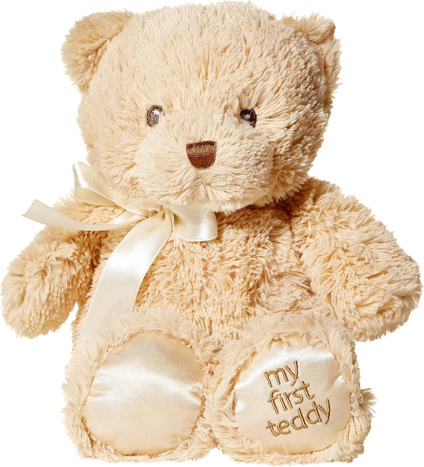 第一次泰迪熊毛绒玩具褐色-高10英寸(25cm)(亚马逊进口直采,美国品牌)