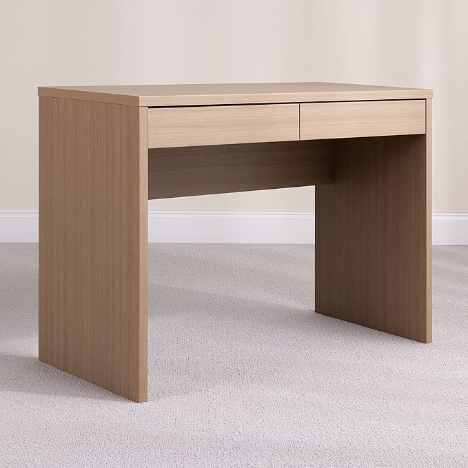 ofm ess 系列 2 抽屉纯色面板办公桌,收获(ess-1012-hvt)