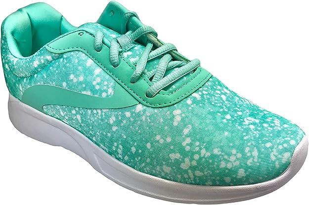 athletic works 女式网眼运动休闲时尚运动鞋 ( 白色 薄荷绿