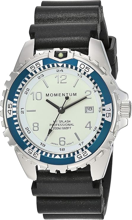 momentum 男式和女式 潜水系列石英运动手表 - m1 溅水 | 防水,易于