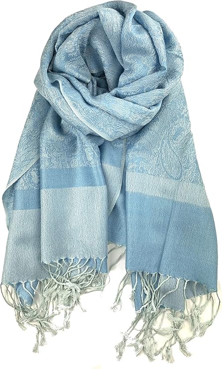 plum feathers 双色复古涡纹图案羊绒围巾