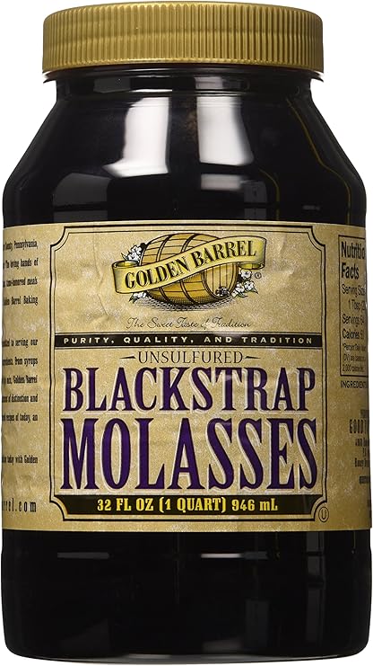 golden barrel unsulfured black strap molasses, 32 ounce