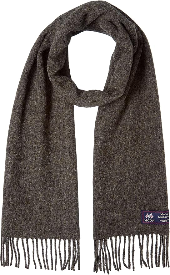 丸真 围巾 英国 moon 25×180cm(除流苏) 温暖 灰色 英国 moon公司