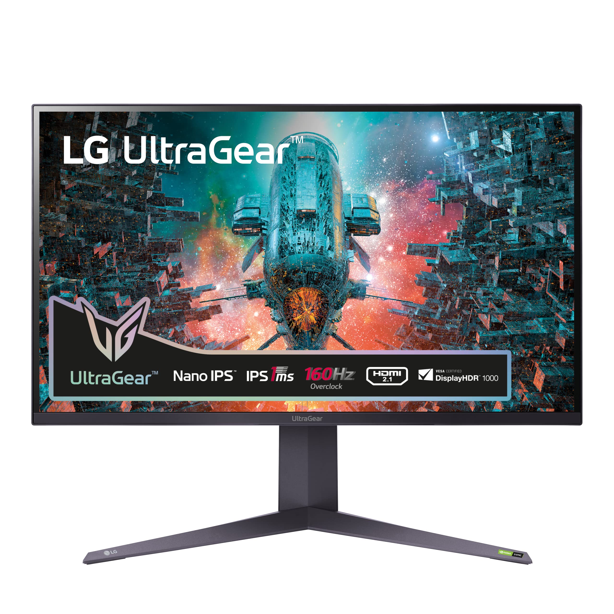 LG Electronics UltraGear Gaming Display 32GQ950-B-31.5-inch, nano IPS with ATW UHD 4K display,144HZ(O/C 160Hz),1ms GtG,3840 x 2160 px,VESA Authentication adaptive synchronization,VESA DisplayHDR 1 000