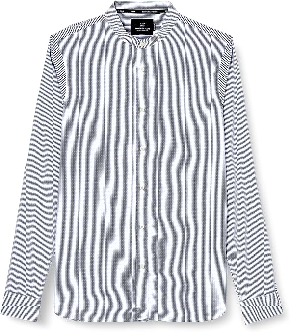 scotch & soda 男式常规版型别致无领提花衬衫休闲 多色(组合 0217) m