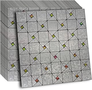 weimeisc 10 张小三角形即剥即贴防溅板瓷砖适用于厨房,自粘马赛克