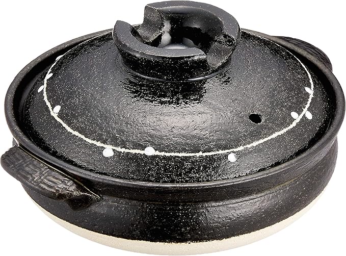 佐治陶器 万古烧 土锅 6号 (19cm) 1人用 一珍涂层