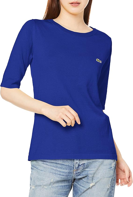 lacoste knit wears 纯色短袖针织衫 女士
