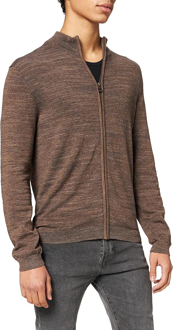 pierre cardin 男士针织夹克 单色高领套头衫