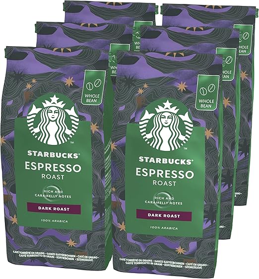 Starbucks 星巴克espresso Roast 深度烘培全豆咖啡豆 0 克 6 件装 亚马逊中国 食品