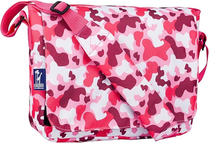 wildkin big dots 粉色kickstart 邮差包 迷彩粉色 kickstart