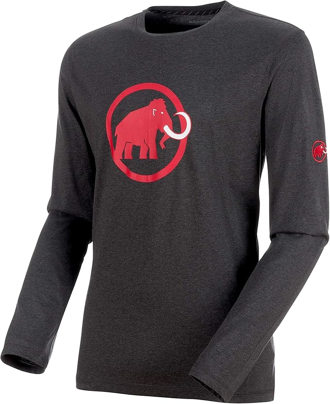 mammut 猛犸象 男士 带品牌标志长袖衫 phantom melange xs : 亚马逊