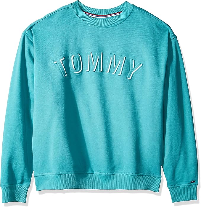 tommy hilfiger 汤米·希尔费格 牛仔系列 男式 廓形logo圆领长袖运动