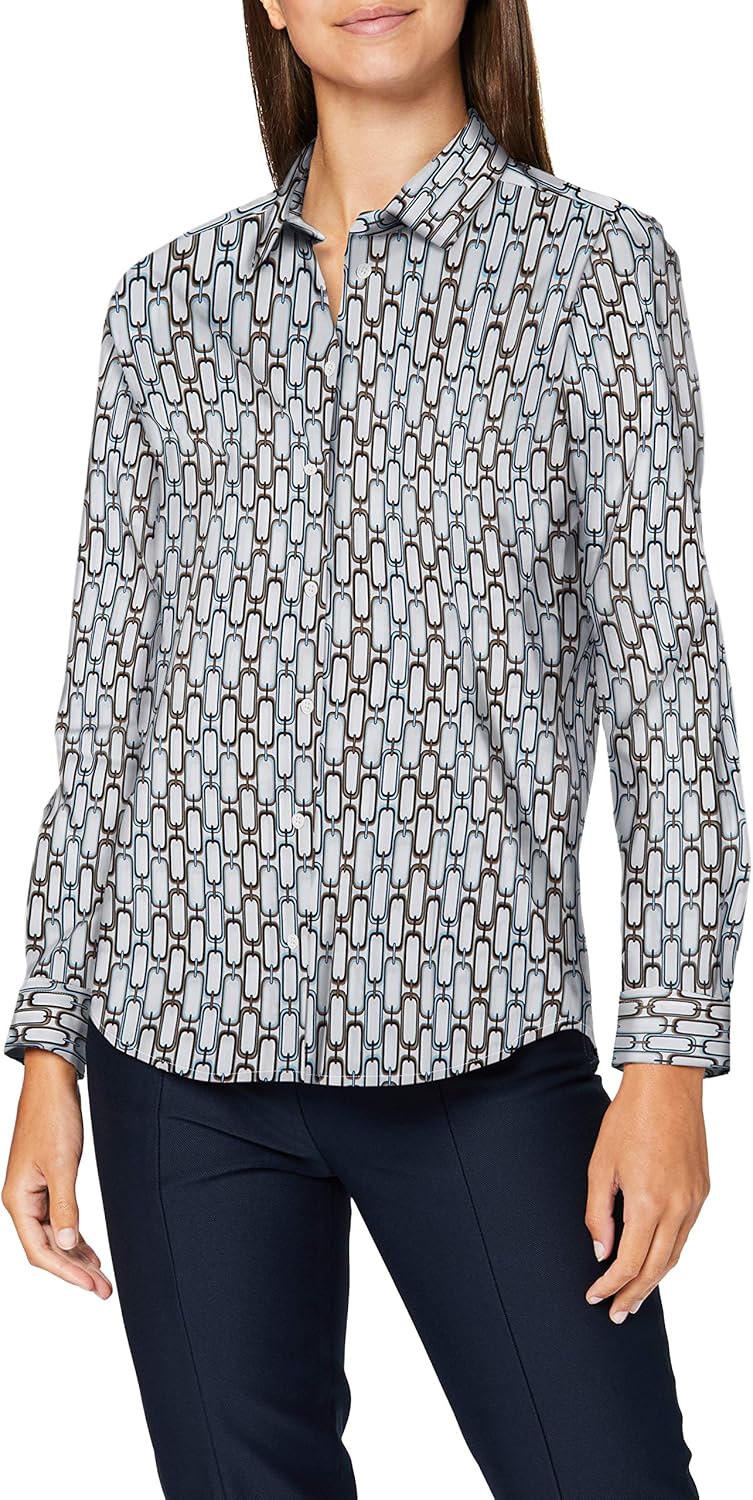 seidensticker 女式麻布蕾丝花纹衬衫