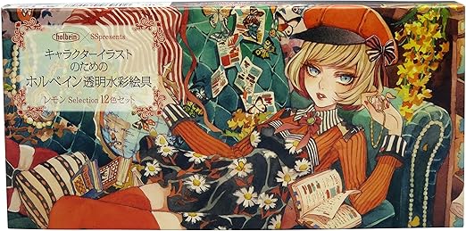 Holbein Art Materials 人物插画用透明水彩颜料12色套装 5毫升 亚马逊中国