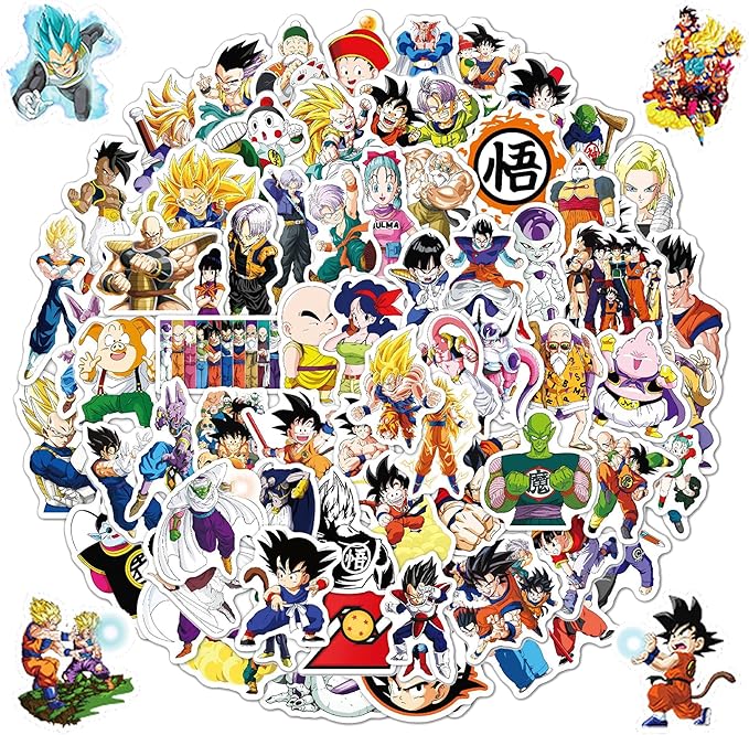 henahes 200 张悟空贴纸,日本动漫贴纸防水贴花悟空贴纸,适用于手机