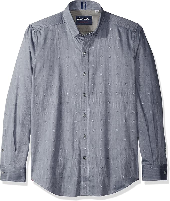 robert graham 男式 taner 长袖定制修身梭织衬衫