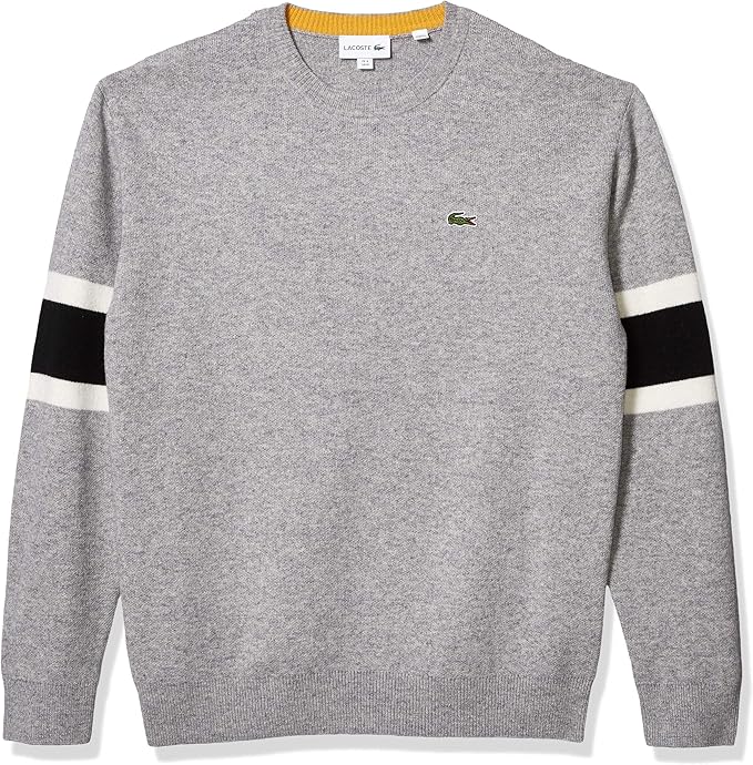 lacoste 鳄鱼 男式长袖花式缝线 90 年代标志毛衣