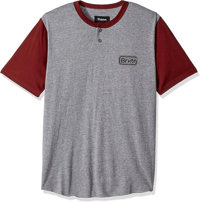 brixton 男式 springfield 定制修身短袖亨利衫