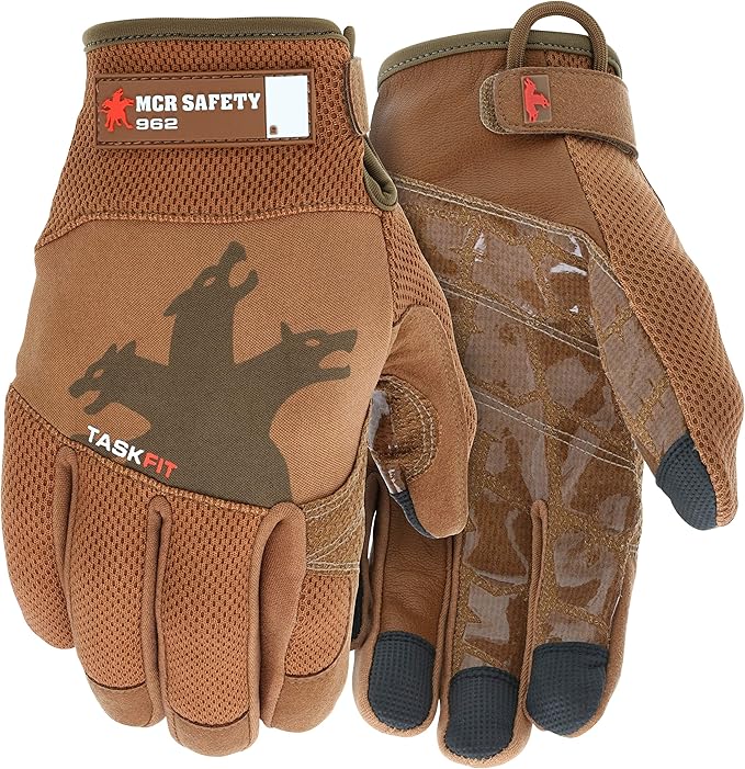 safety 962xl 多任务 taskfit 机械手套,山羊皮革工作手套,手掌花纹