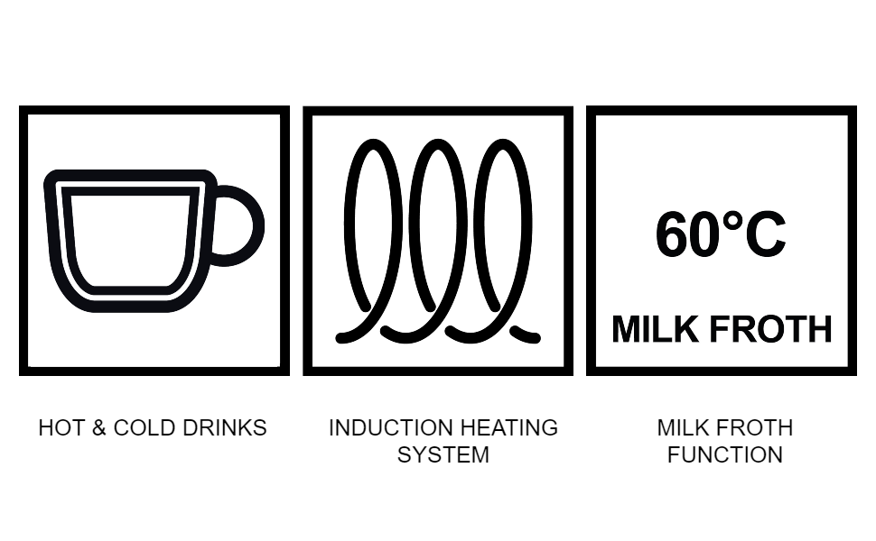 smeg automatic milk frother, milk frother with accessories, 50s