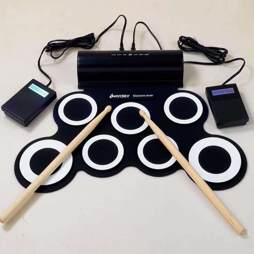 电子架子鼓 爵士鼓 罗兰鼓 随身携带的电子鼓 便携式 手卷电子鼓 演示