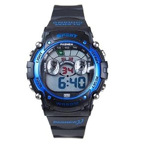 pasnew 百圣牛 登山防水户外专用游泳运动电子手表 pse-278b (蓝色)